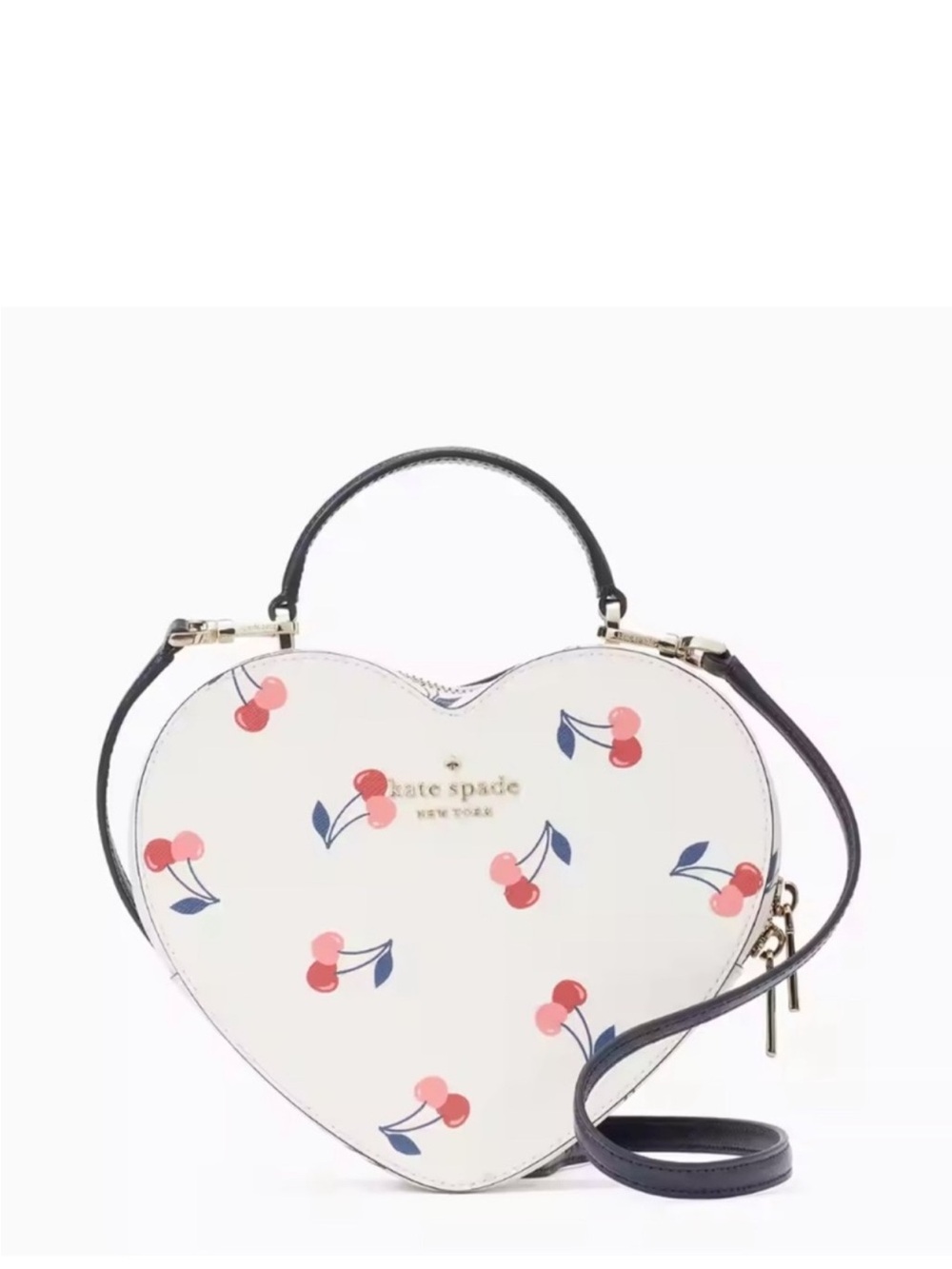 Kate Spade Love Shack Cherry Printed Heart cross Body New With Tag